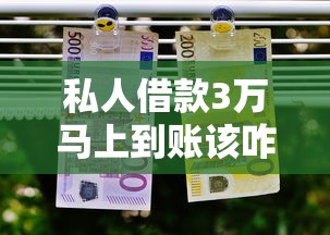 私人借款3万马上到账该咋办?试试这几个靠谱方法 私人借款3万马上到账该咋办?试试这几个靠谱方法