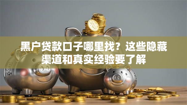 黑户贷款口子哪里找?这些隐藏渠道和真实经验要了解 黑户贷款口子哪里找?这些隐藏渠道和真实经验要了解