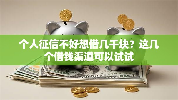 个人征信不好想借几千块?这几个借钱渠道可以试试 个人征信不好想借几千块?这几个借钱渠道可以试试