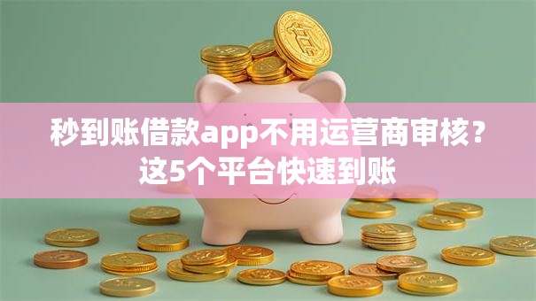 秒到账借款app不用运营商审核？这5个平台快速到账
