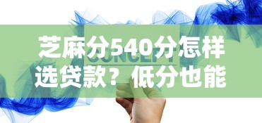 芝麻分540分怎样选贷款?低分也能匹配低利率的实用技巧 芝麻分540分怎样选贷款?低分也能匹配低利率的实用技巧