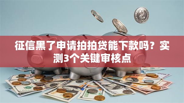征信黑了申请拍拍贷能下款吗？实测3个关键审核点