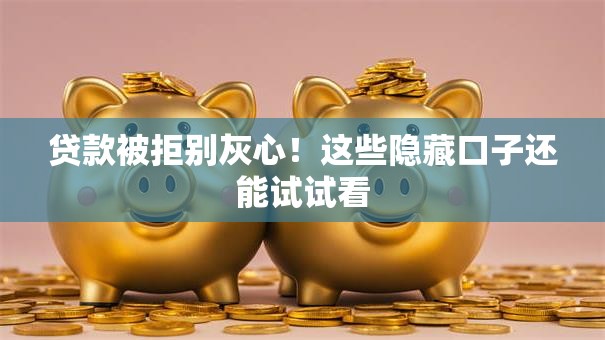 贷款被拒别灰心！这些隐藏口子还能试试看