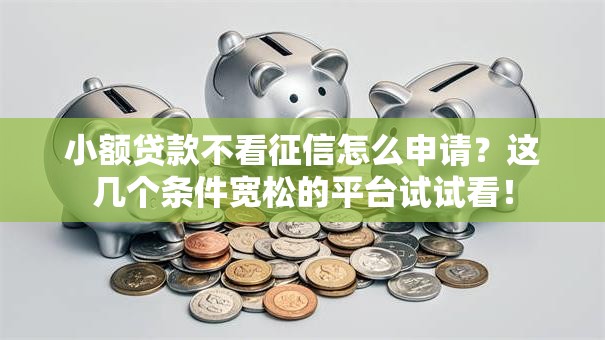 小额贷款不看征信怎么申请?这几个条件宽松的平台试试看! 小额贷款不看征信怎么申请?这几个条件宽松的平台试试看!