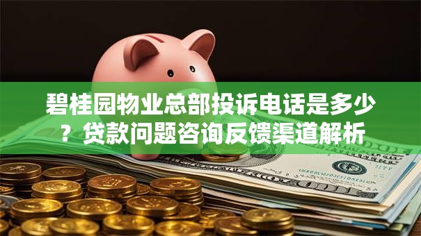 碧桂园物业总部投诉电话是多少？贷款问题咨询反馈渠道解析