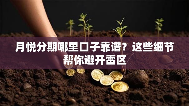 月悦分期哪里口子靠谱？这些细节帮你避开雷区