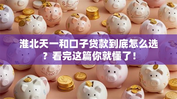 淮北天一和口子贷款到底怎么选？看完这篇你就懂了！