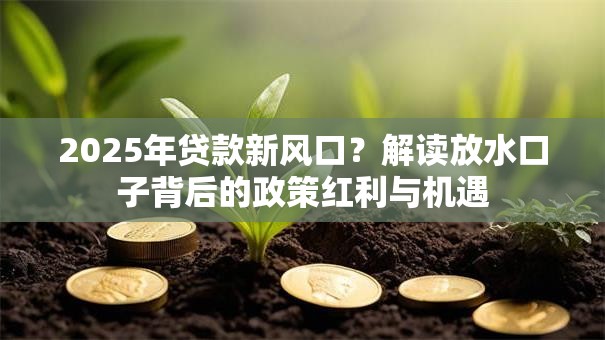 2025年贷款新风口?解读放水口子背后的政策红利与机遇 2025年贷款新风口?解读放水口子背后的政策红利与机遇
