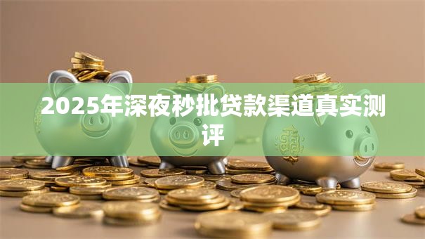 2025年深夜秒批贷款渠道真实测评