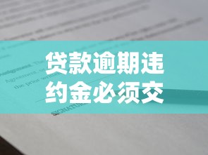 贷款逾期违约金必须交吗？一文搞懂合同条款与法律风险