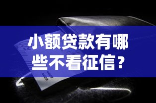 小额贷款有哪些不看征信？这些渠道或许能帮你解决资金难题
