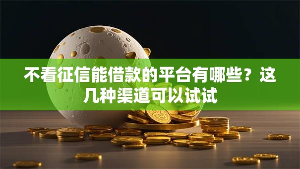不看征信能借款的平台有哪些?这几种渠道可以试试 不看征信能借款的平台有哪些?这几种渠道可以试试