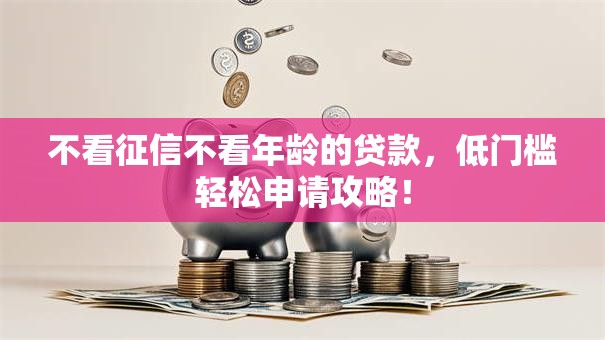 不看征信不看年龄的贷款，低门槛轻松申请攻略！