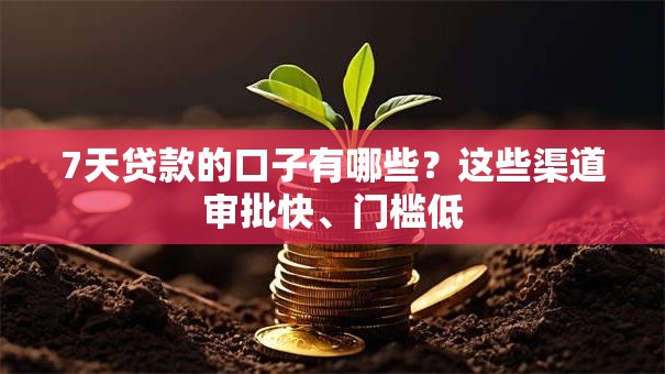 7天贷款的口子有哪些?这些渠道审批快、门槛低 7天贷款的口子有哪些?这些渠道审批快、门槛低