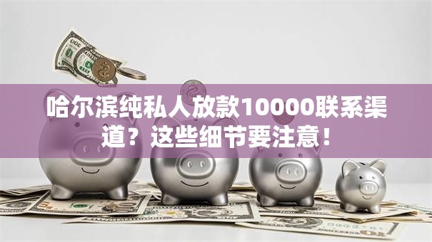 哈尔滨纯私人放款10000联系渠道？这些细节要注意！