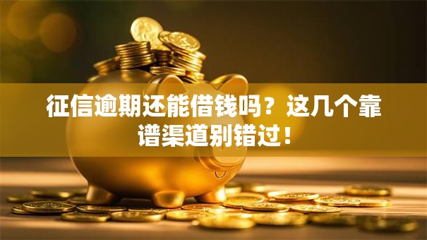 征信逾期还能借钱吗？这几个靠谱渠道别错过！
