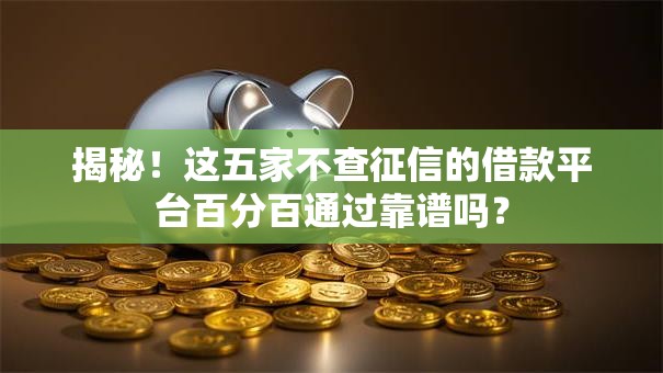 揭秘！这五家不查征信的借款平台百分百通过靠谱吗？
