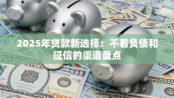 2025年贷款新选择：不看负债和征信的渠道盘点