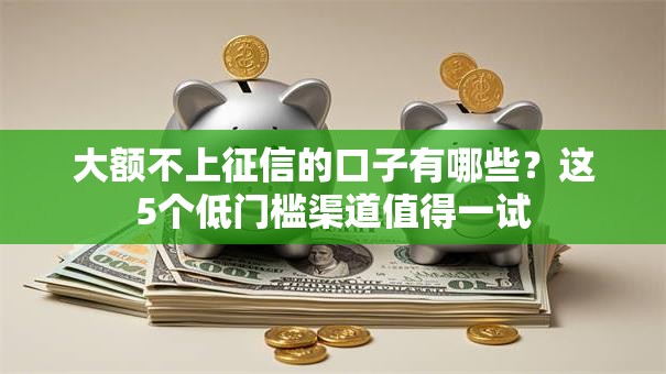 大额不上征信的口子有哪些？这5个低门槛渠道值得一试
