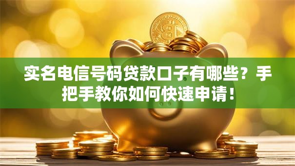 实名电信号码贷款口子有哪些？手把手教你如何快速申请！