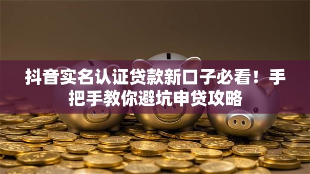 抖音实名认证贷款新口子必看！手把手教你避坑申贷攻略