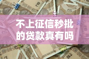 不上征信秒批的贷款真有吗？这些渠道或许能帮你解决资金难题