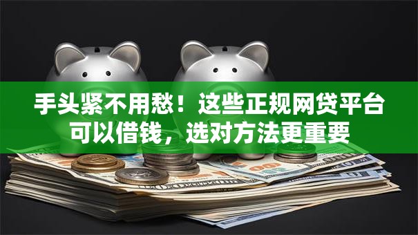 手头紧不用愁！这些正规网贷平台可以借钱，选对方法更重要