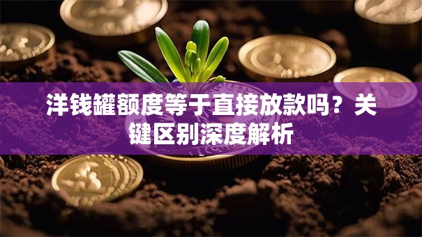 洋钱罐额度等于直接放款吗？关键区别深度解析