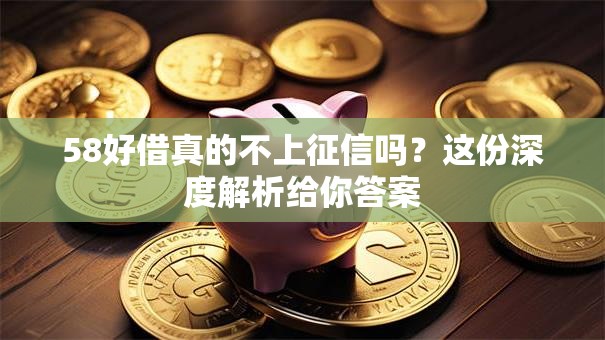 58好借真的不上征信吗？这份深度解析给你答案