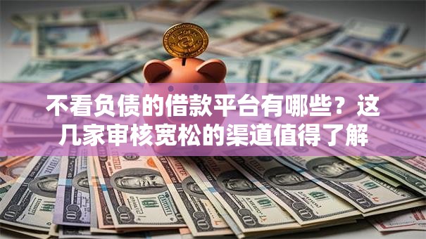 不看负债的借款平台有哪些？这几家审核宽松的渠道值得了解