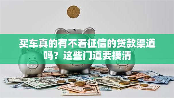 买车真的有不看征信的贷款渠道吗？这些门道要摸清