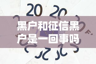黑户和征信黑户是一回事吗?贷款禁区与信用修复全解析 黑户和征信黑户是一回事吗?贷款禁区与信用修复全解析
