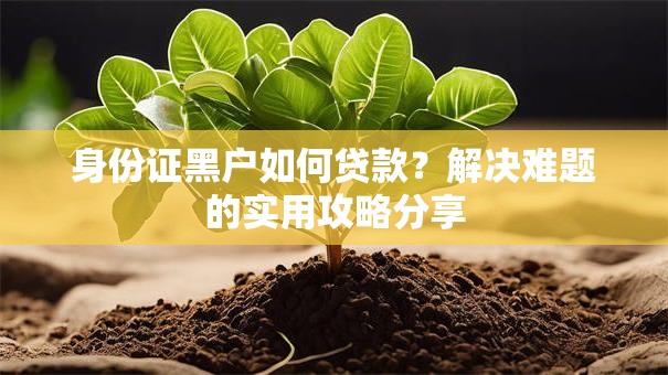 身份证黑户如何贷款？解决难题的实用攻略分享