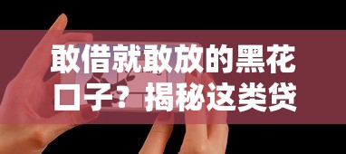 敢借就敢放的黑花口子？揭秘这类贷款平台的真实逻辑