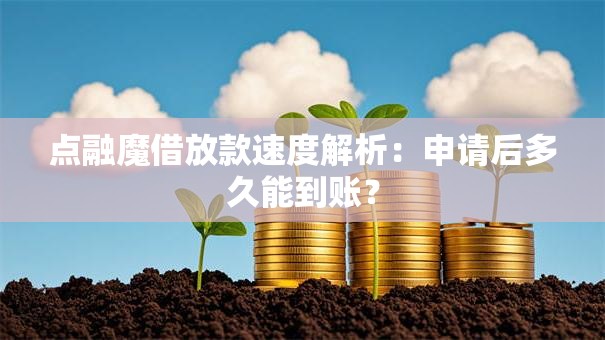 点融魔借放款速度解析：申请后多久能到账？