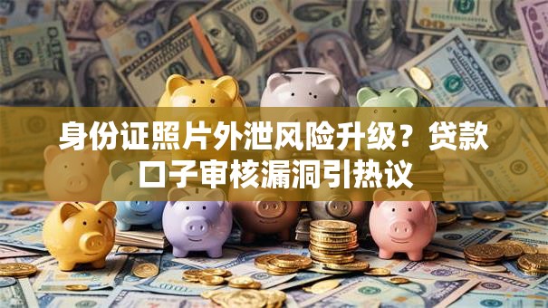 身份证照片外泄风险升级？贷款口子审核漏洞引热议
