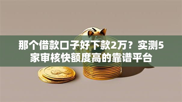 那个借款口子好下款2万？实测5家审核快额度高的靠谱平台