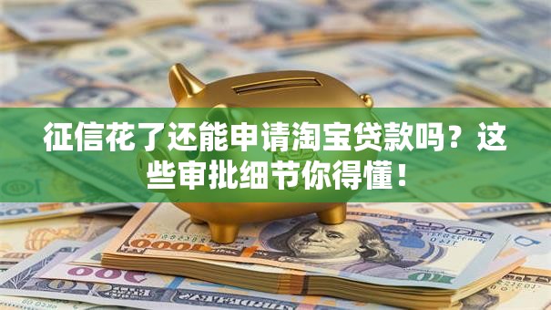 征信花了还能申请淘宝贷款吗？这些审批细节你得懂！