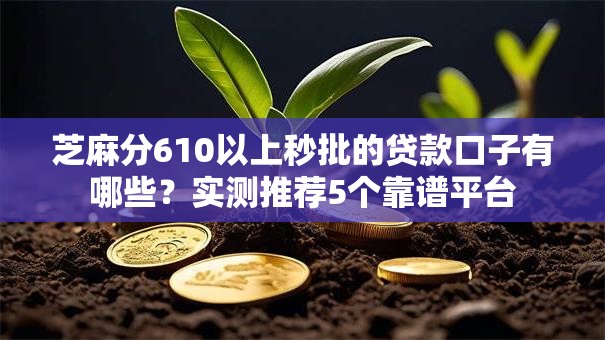 芝麻分610以上秒批的贷款口子有哪些？实测推荐5个靠谱平台