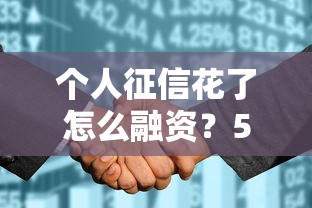 个人征信花了怎么融资？5个方法教你成功申请贷款