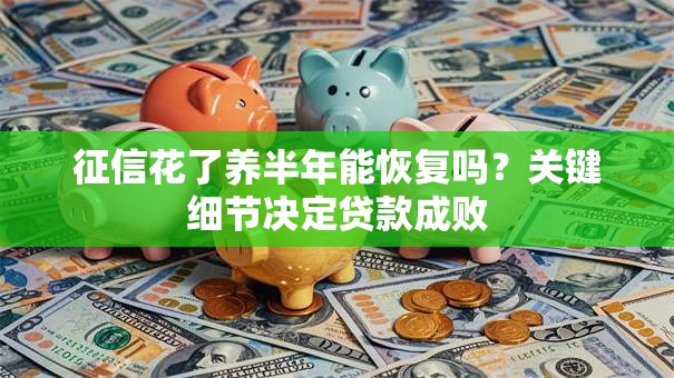 征信花了养半年能恢复吗?关键细节决定贷款成败 征信花了养半年能恢复吗?关键细节决定贷款成败
