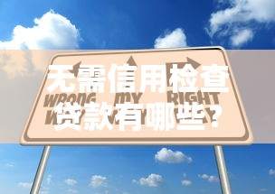 无需信用检查贷款有哪些?申请技巧与避坑指南全解析 无需信用检查贷款有哪些?申请技巧与避坑指南全解析