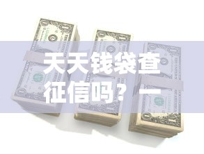 天天钱袋查征信吗?一文看懂平台审核规定与征信影响 天天钱袋查征信吗?一文看懂平台审核规定与征信影响