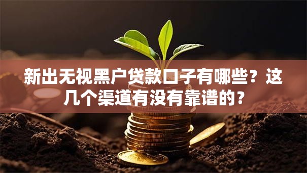 新出无视黑户贷款口子有哪些？这几个渠道有没有靠谱的？