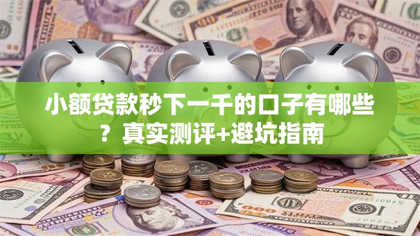 小额贷款秒下一千的口子有哪些？真实测评+避坑指南