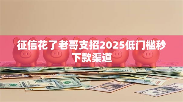 征信花了老哥支招2025低门槛秒下款渠道