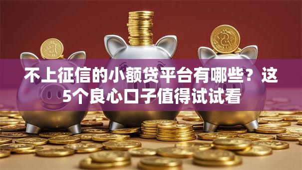 不上征信的小额贷平台有哪些？这5个良心口子值得试试看