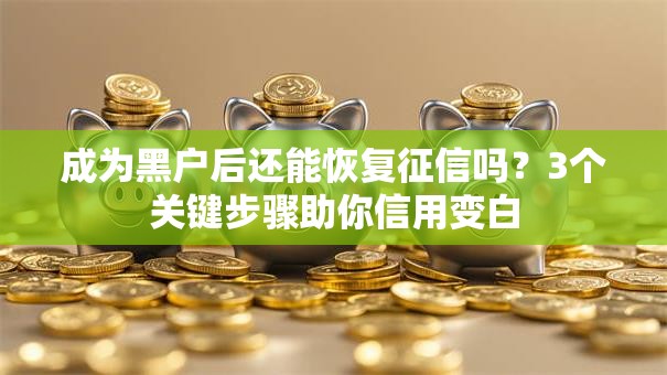 成为黑户后还能恢复征信吗？3个关键步骤助你信用变白