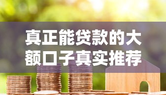 真正能贷款的大额口子真实推荐！手把手教你选对靠谱平台