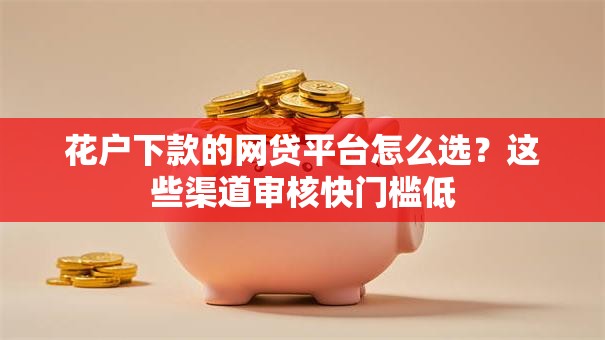 花户下款的网贷平台怎么选？这些渠道审核快门槛低